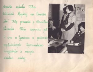 2.10.1978 - Fragment Kroniki Miejskiej Biblioteki Publicznej im. K. I. Gałczyńskiego w Sokołowie Podlaskim.