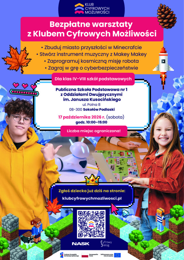 Plakat z zaproszeniem na warsztaty. Informacje tożsame z tekstem.